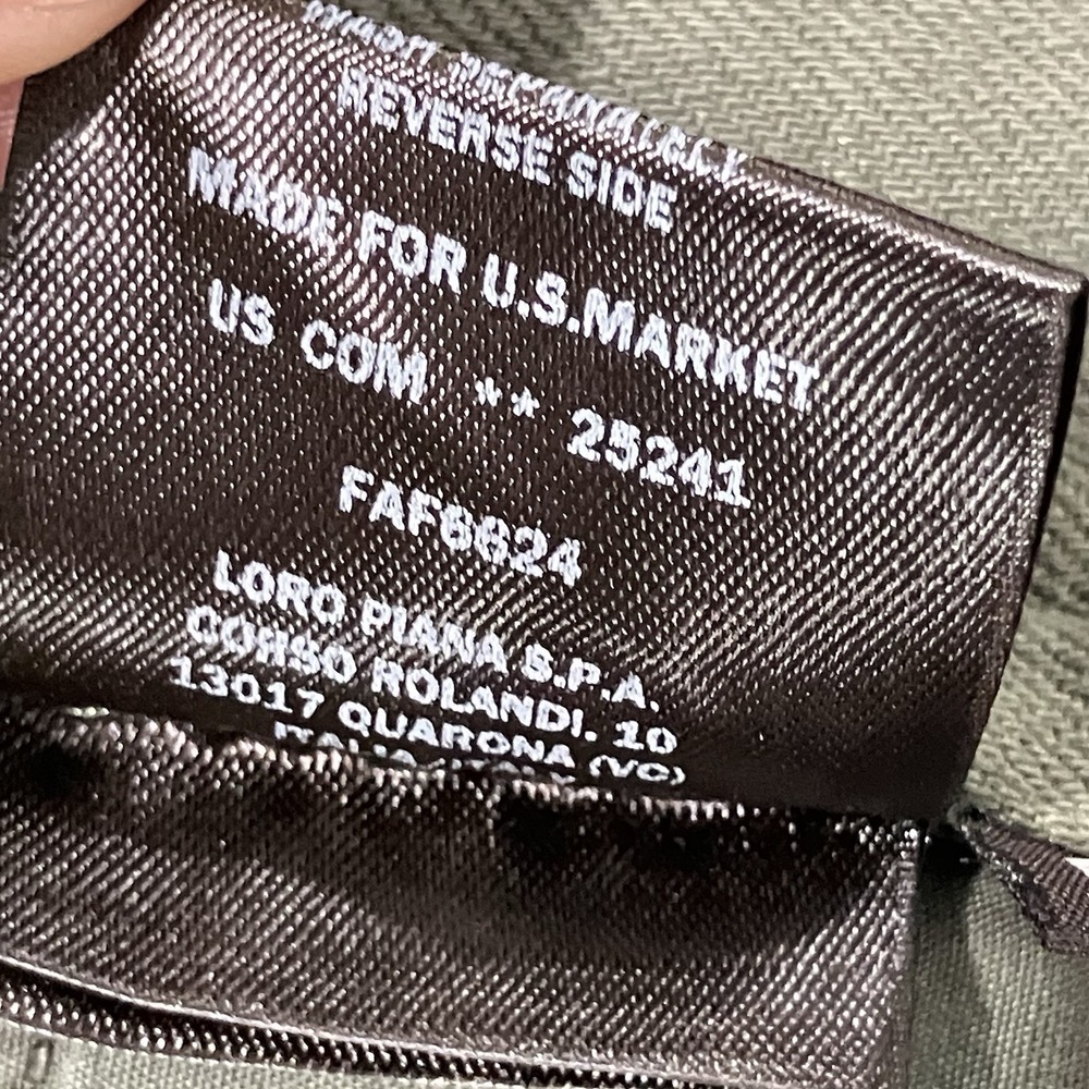Loro Piana Mens IT 52 US 36 Olive Green Cotton Stretch Five Pocket Pants Italy - Picture 10 of 11